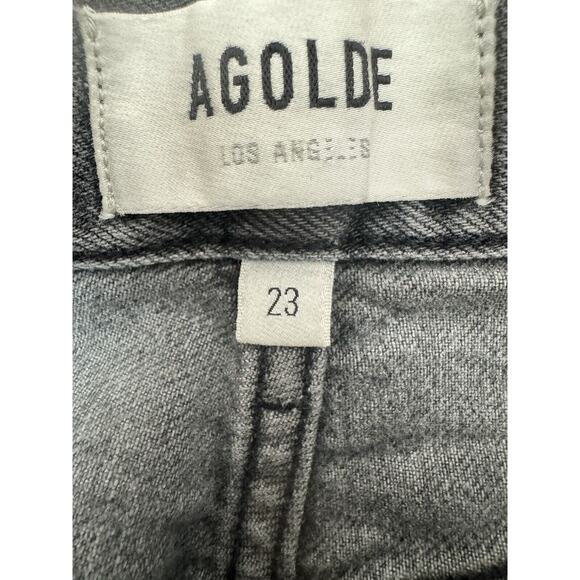 AGOLDE Jeans Womens Gray Riley Faded Mid Rise Button Fly Casual Denim Size 23 - Picture 12 of 15